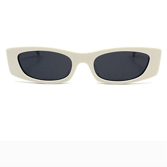 NWT$440 CELINE CL40245U 25A Shiny White 55-19-135 Sunglasses AUTHENTIC main image 11